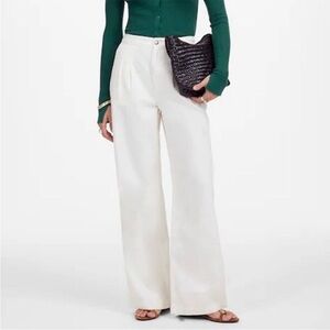 NWT Madewell Women's The Harlow Wide-Leg Jean Airy Denim Trouser Off White 24